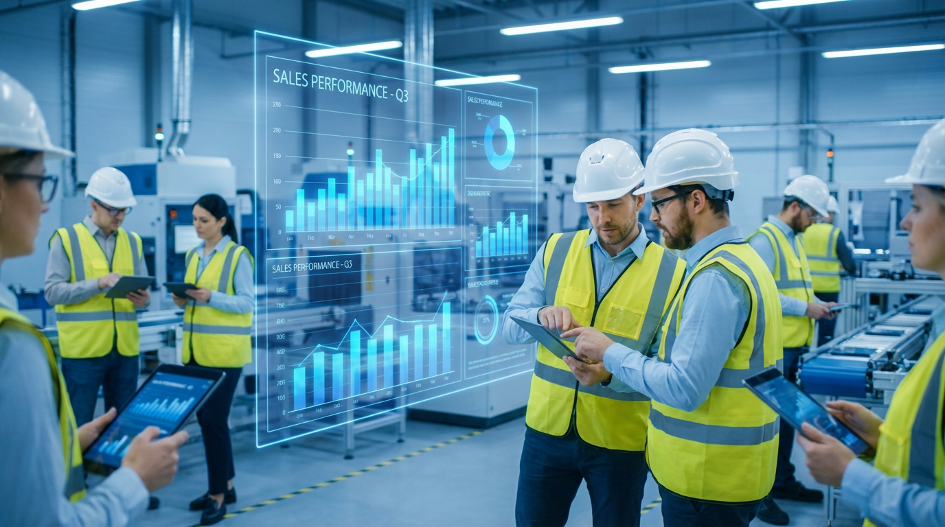 Dashboard Mercado Ágil em ambiente industrial